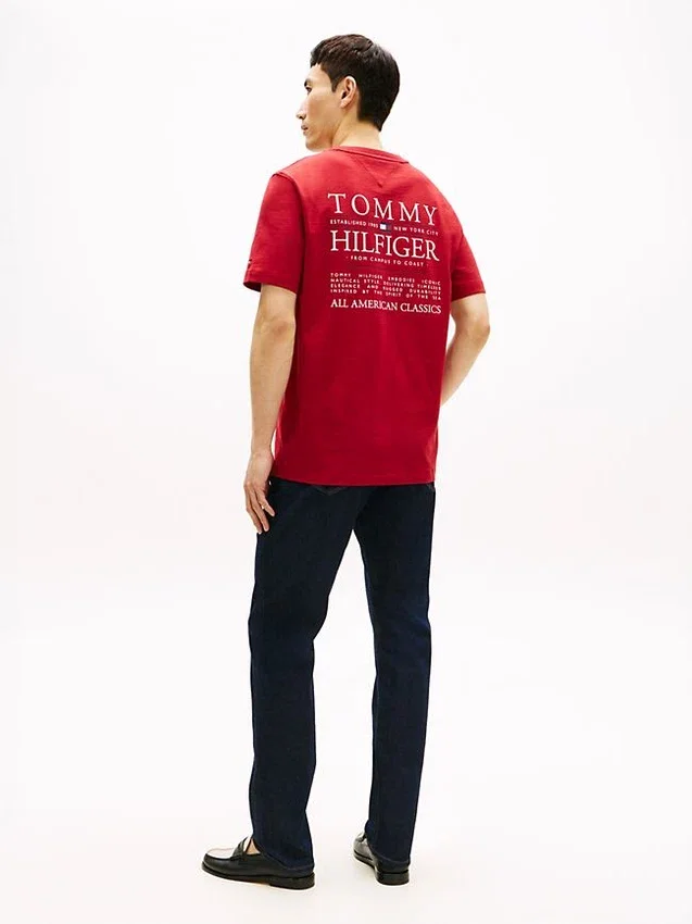 Back Logo Graphic Slub Cotton T-Shirt Back Logo Graphic Slub Cotton T-Shirt