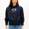 Badge Crest Logo Brushed-Back Hoodie