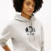 Badge Crest Logo Brushed-Back Hoodie