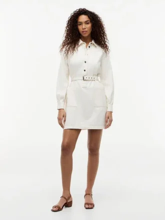 Belted Denim Utility Dress