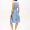 Belted Gingham Seersucker Midi Dress
