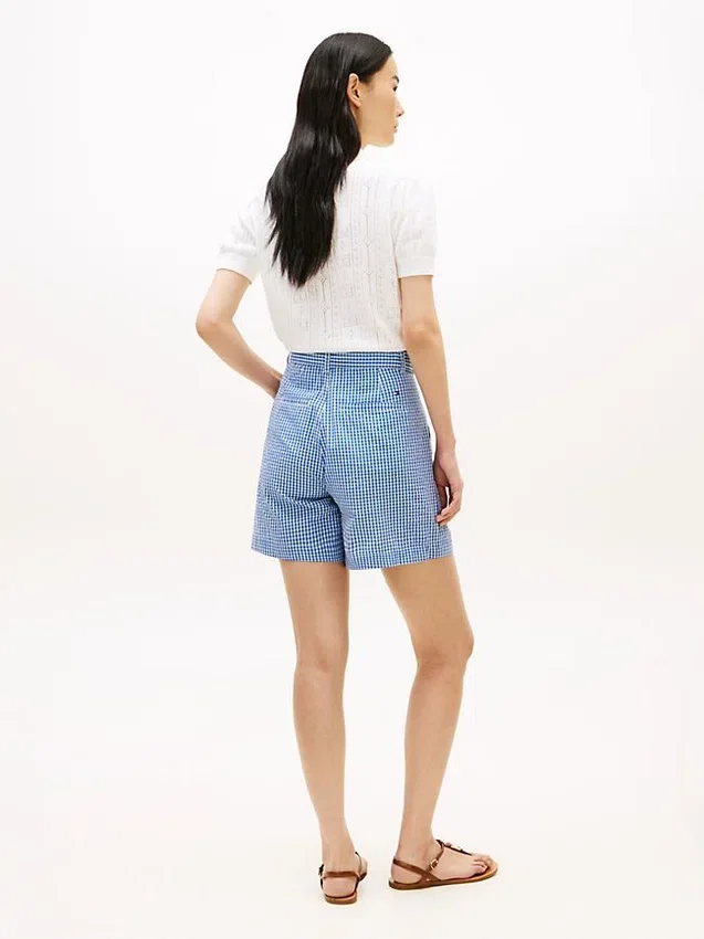 Belted Gingham Seersucker Short Belted Gingham Seersucker Short