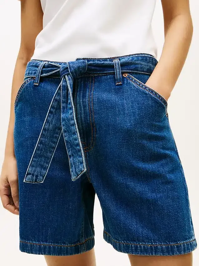 Belted High-Rise Denim Short Belted High-Rise Denim Short