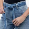 Belted High-Rise Wide Leg Jean
