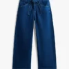 Belted High-Rise Wide Leg Jean