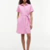 Belted Linen-Cotton Blend Shirtdress Belted Linen-Cotton Blend Shirtdress