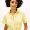 Belted Linen-Cotton Blend Shirtdress Belted Linen-Cotton Blend Shirtdress