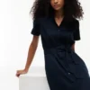 Belted Linen-Cotton Blend Shirtdress Belted Linen-Cotton Blend Shirtdress