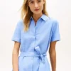 Belted Linen-Cotton Blend Shirtdress Belted Linen-Cotton Blend Shirtdress