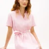 Belted Linen-Cotton Blend Shirtdress Belted Linen-Cotton Blend Shirtdress