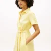 Belted Linen-Cotton Blend Shirtdress Belted Linen-Cotton Blend Shirtdress
