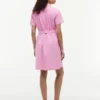 Belted Linen-Cotton Blend Shirtdress Belted Linen-Cotton Blend Shirtdress