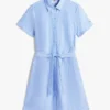 Belted Linen-Cotton Blend Shirtdress Belted Linen-Cotton Blend Shirtdress