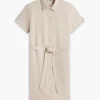Belted Linen-Cotton Blend Shirtdress Belted Linen-Cotton Blend Shirtdress