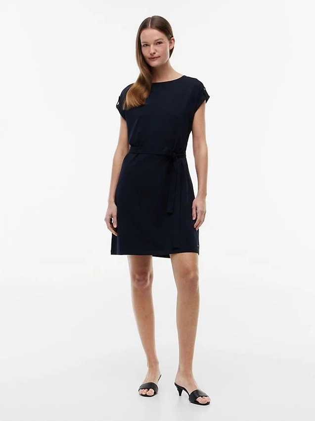 Belted Stretch-Cotton Dress Belted Stretch-Cotton Dress