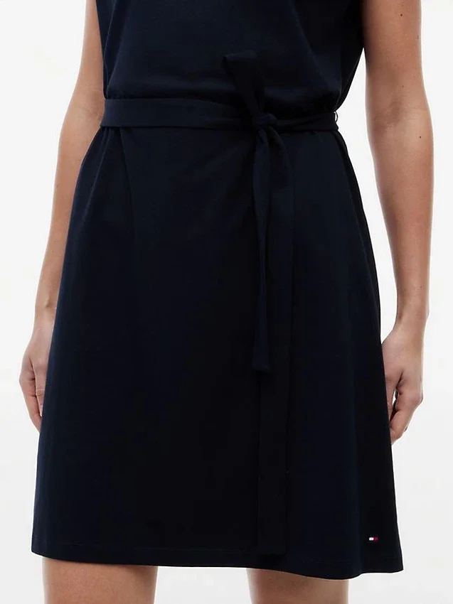 Belted Stretch-Cotton Dress Belted Stretch-Cotton Dress