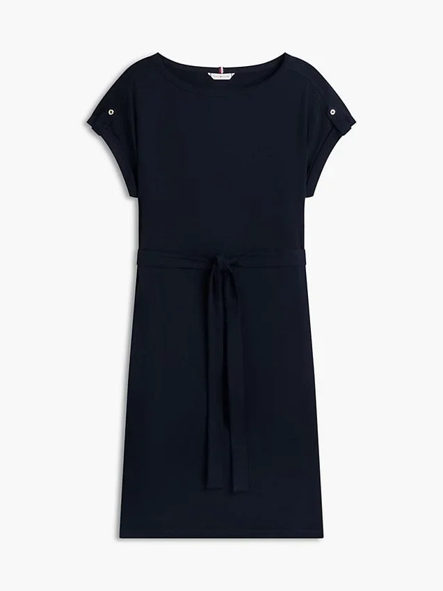 Belted Stretch-Cotton Dress Belted Stretch-Cotton Dress