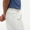 Belted Striped Cotton-Linen Blend Pant Belted Striped Cotton-Linen Blend Pant