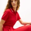 Belted Tipped Midi Polo Dress