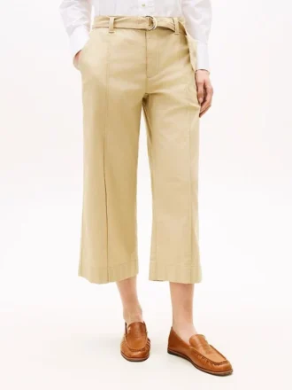 Belted Wide-Leg Chino