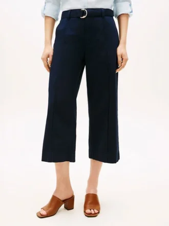 Belted Wide-Leg Chino