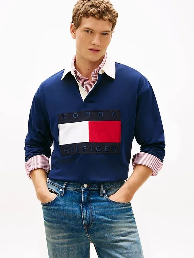 Big Flag Logo Rugby Sweatshirt Big Flag Logo Rugby Sweatshirt