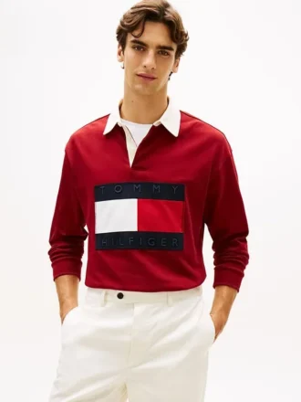 Big Flag Logo Rugby Sweatshirt