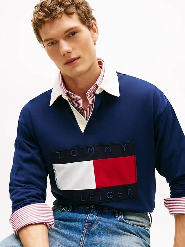 Big Flag Logo Rugby Sweatshirt Big Flag Logo Rugby Sweatshirt