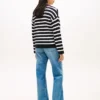Breton Stripe Pointelle Sweater Polo Breton Stripe Pointelle Sweater Polo