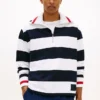 Breton Stripe Quarter-Zip Sweatshirt