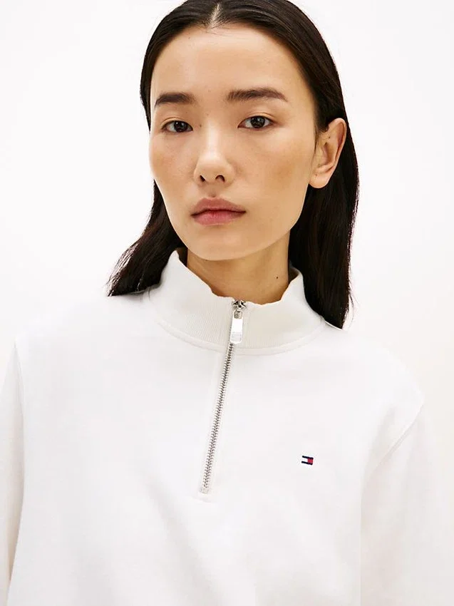 Brushed-Back Quarter-Zip Sweatshirt Brushed-Back Quarter-Zip Sweatshirt