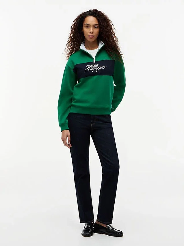 Brushed-Back Quarter-Zip Sweatshirt Brushed-Back Quarter-Zip Sweatshirt
