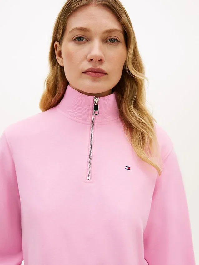 Brushed-Back Quarter-Zip Sweatshirt Brushed-Back Quarter-Zip Sweatshirt