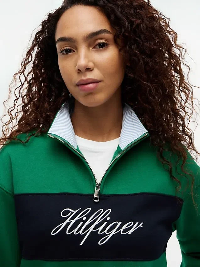 Brushed-Back Quarter-Zip Sweatshirt Brushed-Back Quarter-Zip Sweatshirt