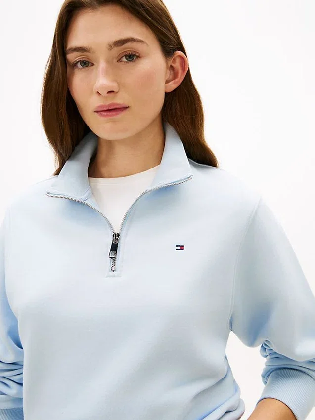 Brushed-Back Quarter-Zip Sweatshirt Brushed-Back Quarter-Zip Sweatshirt