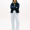Brushed-Back Wide Leg Sweatpant