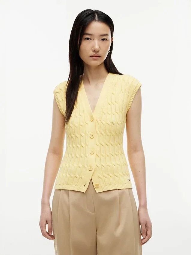 Cable Knit Cardigan Vest Cable Knit Cardigan Vest