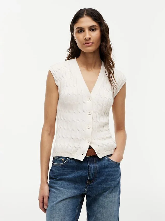 Cable Knit Cardigan Vest Cable Knit Cardigan Vest