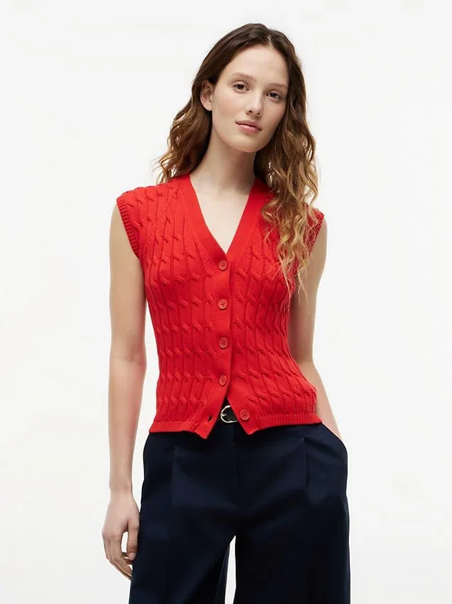 Cable Knit Cardigan Vest Cable Knit Cardigan Vest
