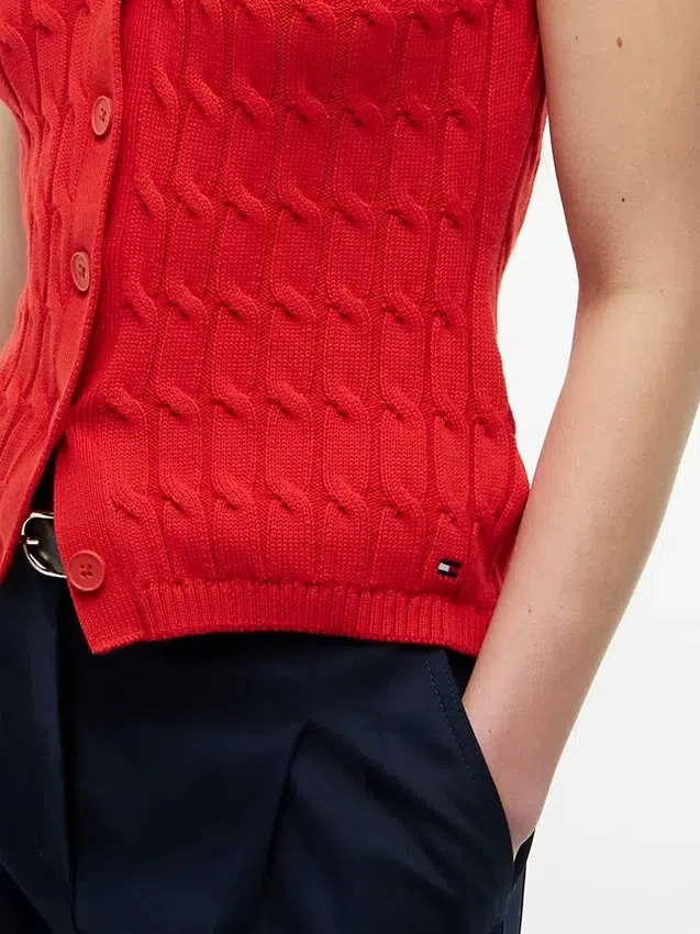 Cable Knit Cardigan Vest Cable Knit Cardigan Vest