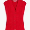 Cable Knit Cardigan Vest Cable Knit Cardigan Vest