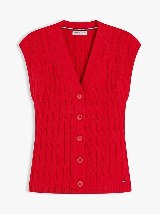 Cable Knit Cardigan Vest Cable Knit Cardigan Vest