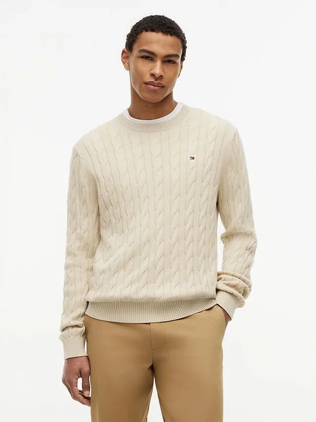 Cable Knit Crewneck Sweater Cable Knit Crewneck Sweater