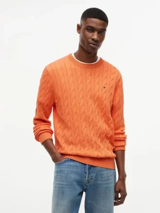 Cable Knit Crewneck Sweater