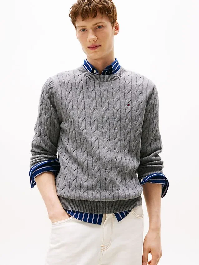 Cable Knit Crewneck Sweater Cable Knit Crewneck Sweater