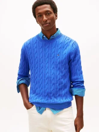 Cable Knit Crewneck Sweater