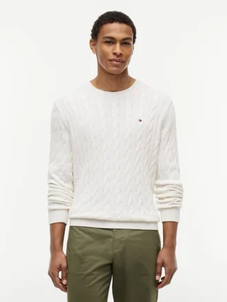 Cable Knit Crewneck Sweater