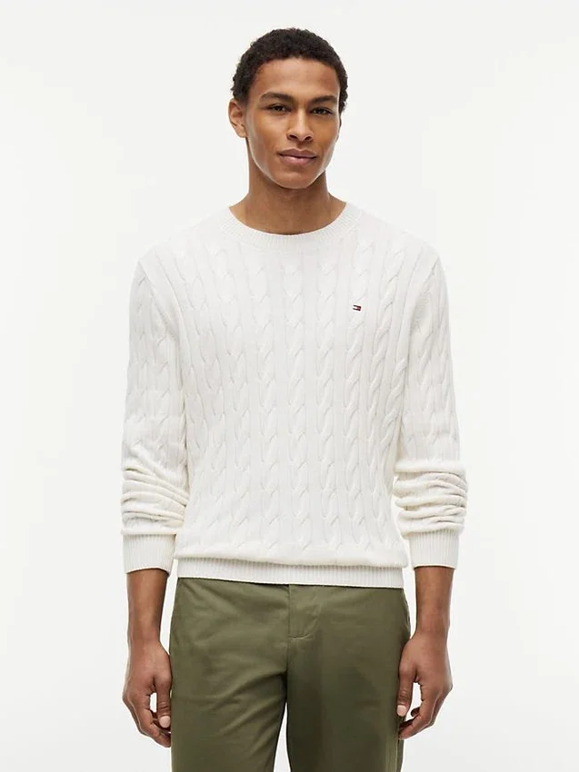Cable Knit Crewneck Sweater Cable Knit Crewneck Sweater