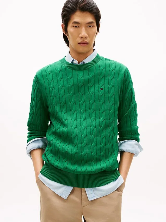 Cable Knit Crewneck Sweater Cable Knit Crewneck Sweater