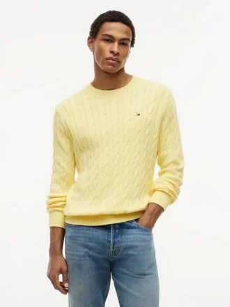 Cable Knit Crewneck Sweater